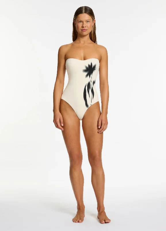 Elora Infinity Bandeau One Piece - Cream Feminine Women's Soft 