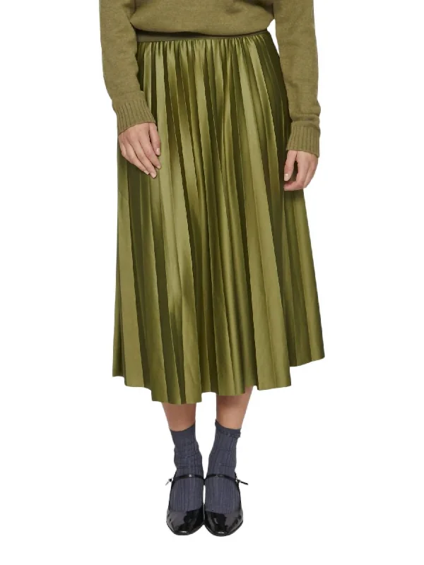 Allure Midi Skirt In Olive Confident Women's Power