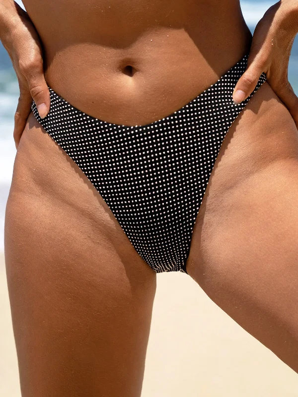 Black Polka Dot Bikini Bottom Casual Women's Loose - fitting