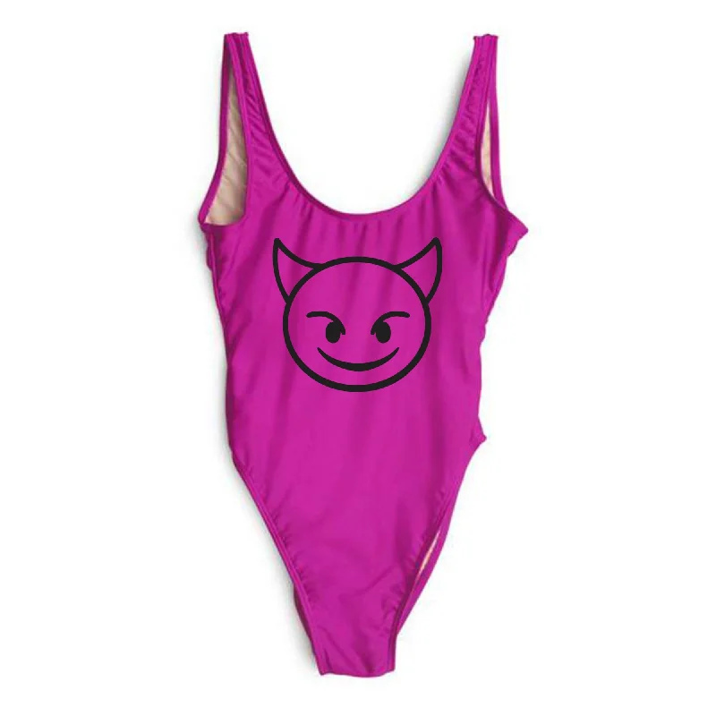 Devil Emoji Costume [SWIMSUIT] Earthy Women's Hemp - based