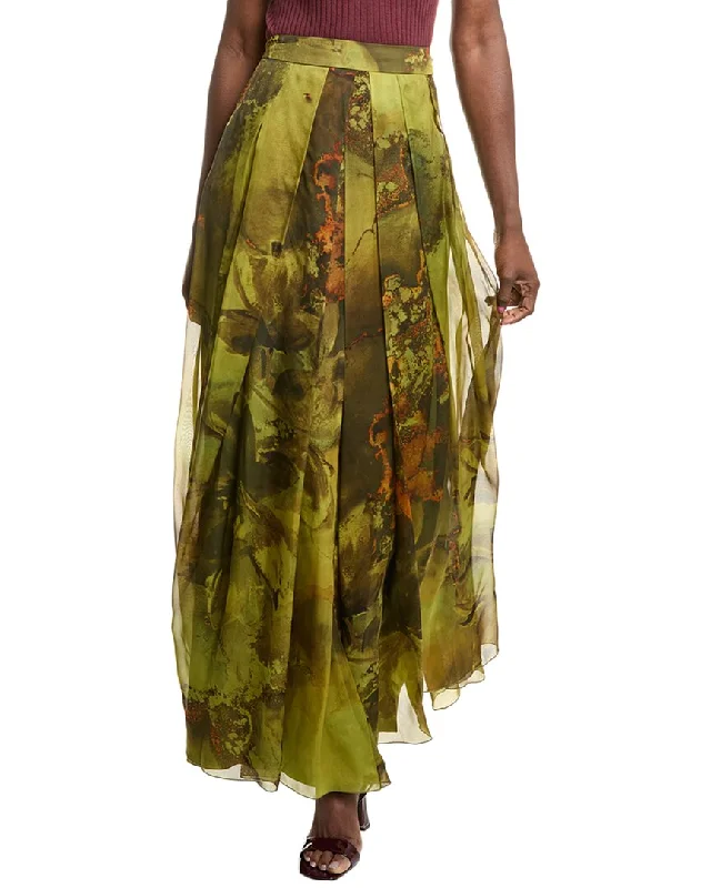Alberta Ferretti Silk Maxi Skirt Feminine Women's Soft 