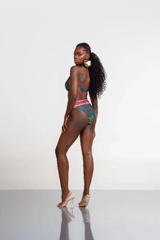 ANU GREEN  Low Waist Bikini Bottom Practical Women's Multi - 