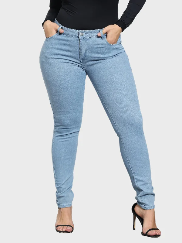 Midsize Mid Rise Hip-Lift Stretchy Pencial Jeans garde