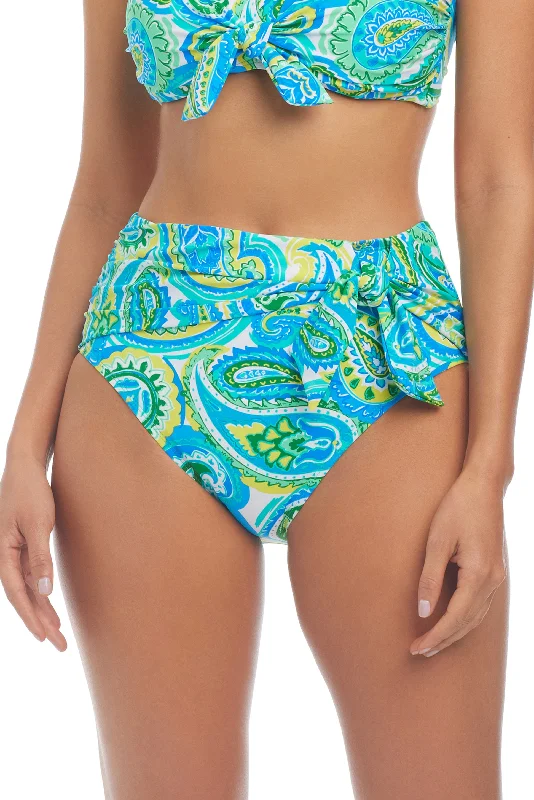 More Is More High Waist Tie Draped Pant Bikini Bottom Refined Women's Hand - crafted