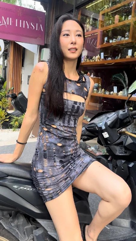 Vega Sleeveless Dress Tye Dye Tear Contemporary 