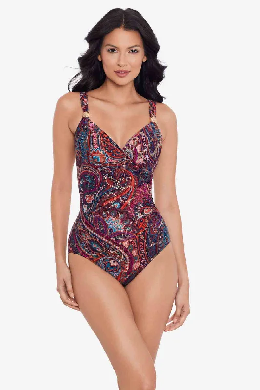 Dynasty Siren One Piece Swimsuit Hip Women's Retro