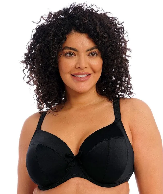 Elomi Swim Plain Sailing Underwired Plunge Bikini Top - Black Gym