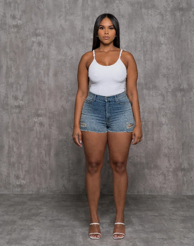 Shy Denim Shorts European