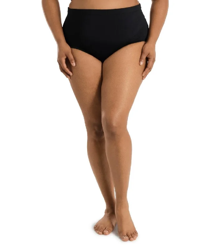 AquaSport Swim Brief Black Feminine Women's Soft 