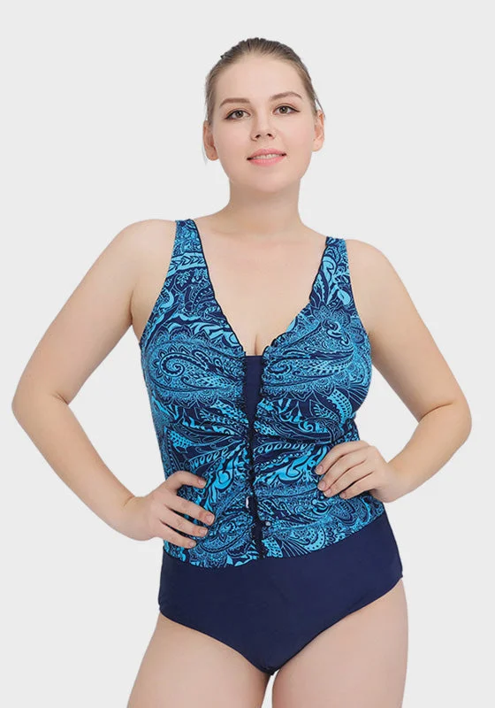 Faveo Floral Print Swimwear Vintage Women's 1970S 