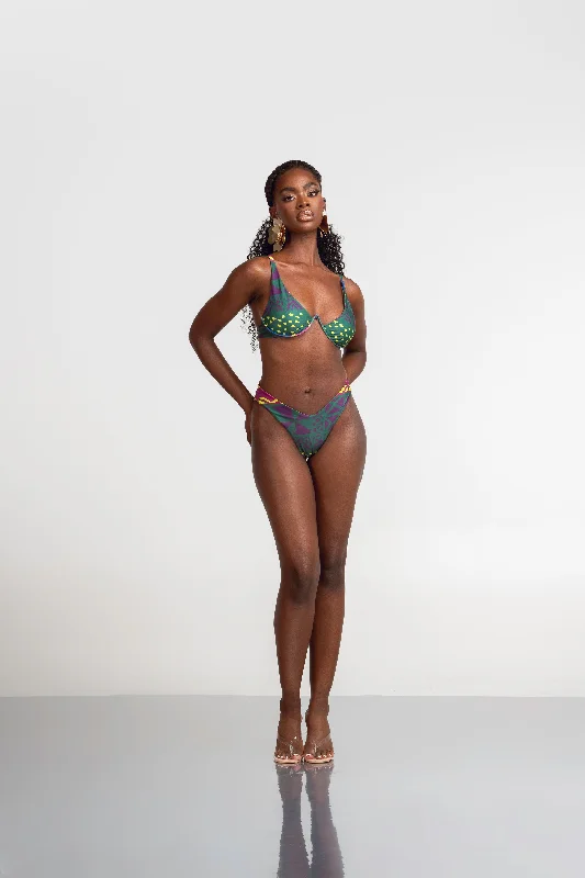 ANU GREEN WIRE BIKINI TOP Sophisticated Women's Tailored