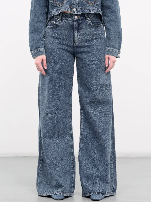 Flared Jeans (A0329-3735-BLUE) Sharp Women's Italian