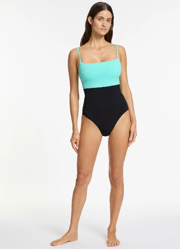 Versa Rib Minimal Tank One Piece - Black / Dolce Casual Women's Loose - fitting