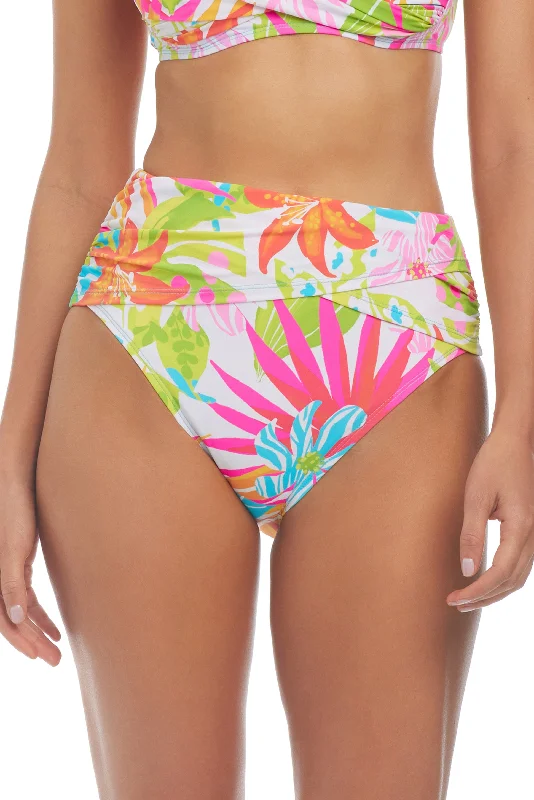 Packing a Punch Hi-Waist with Sarong Waist Band and Tummy Tuk Bottom Refined Women's Velvet