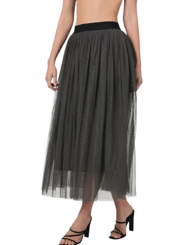 Stormy Night Skirt In Black Tough Women's Military - inspired