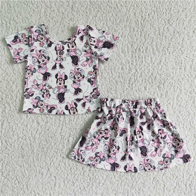 girls cartoon tops skirts sets GSD0039 Laid - back Women's Vibe