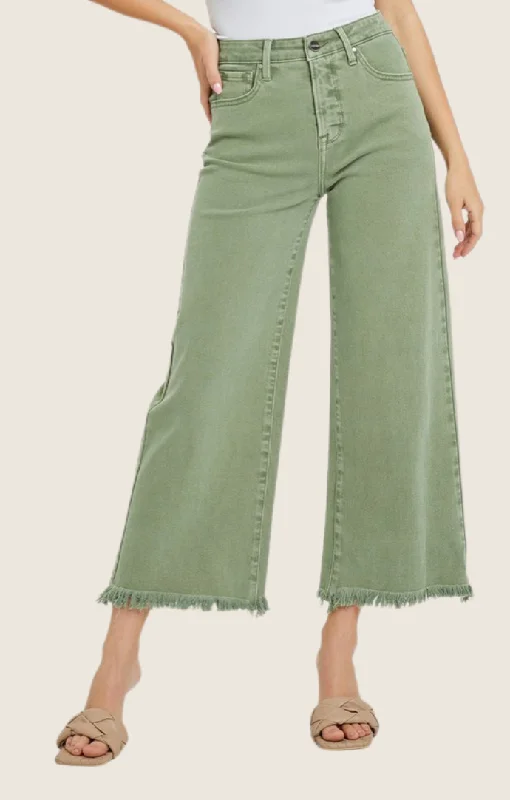 Nancy Olive High Rise Jeans Stylish Women's Neon