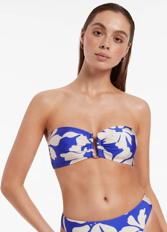 Emporio Bandeau Top - Sapphire Cozy Women's Sherpa - lined