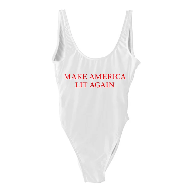 MAKE AMERICA LIT AGAIN [SWIMSUIT] Elegant Women's 