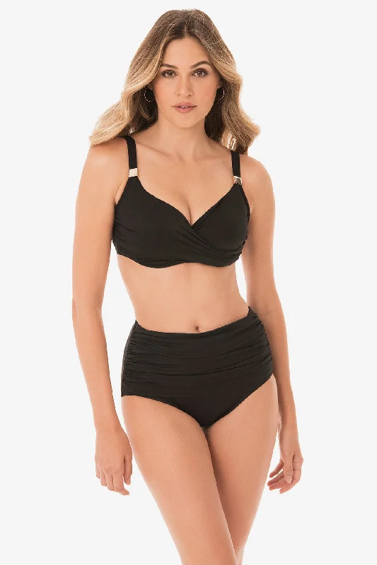 Underwire Surplice Bra Top Laid - back Women's Style