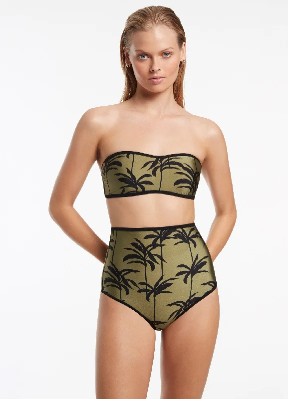 Palme Minimal Bandeau Top - Olive Youthful Women's Pop