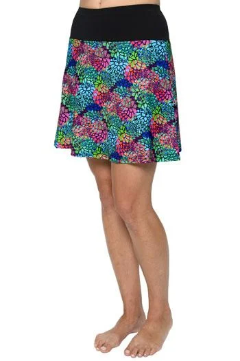 Skater Skirt for Swim & Gym 18" - Chlorine Proof (with attached shorts) Casual Women's Loose - fitting Skater Skirt for Swim & Gym 18" - Chlorine Proof (with attached shorts) Casual Women's Loose - fitting