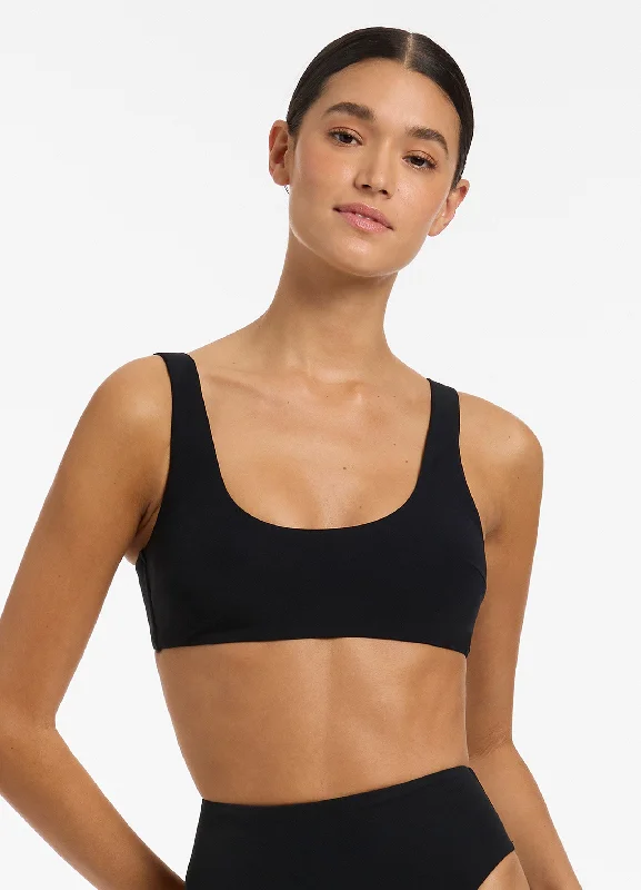 Jetset Scoop Cami Bikini Top - Black Dynamic Women's Moto
