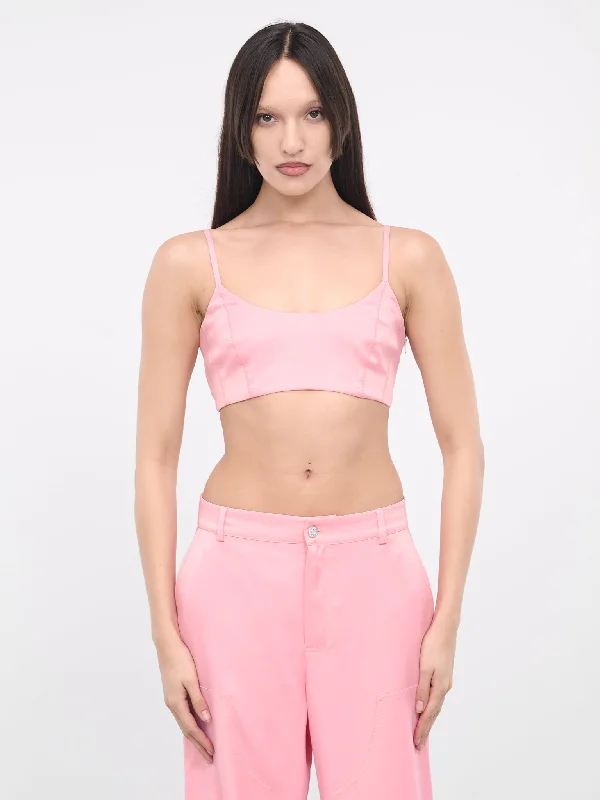Bra Crop Top (J1402-3767-0224-PINK) Practical Women's Quick - dry
