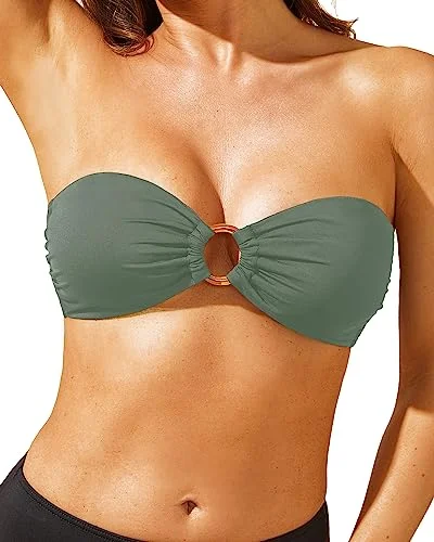 Strapless Bikini Tops O-Ring Bathing Suit Refined Women's Hand - crafted