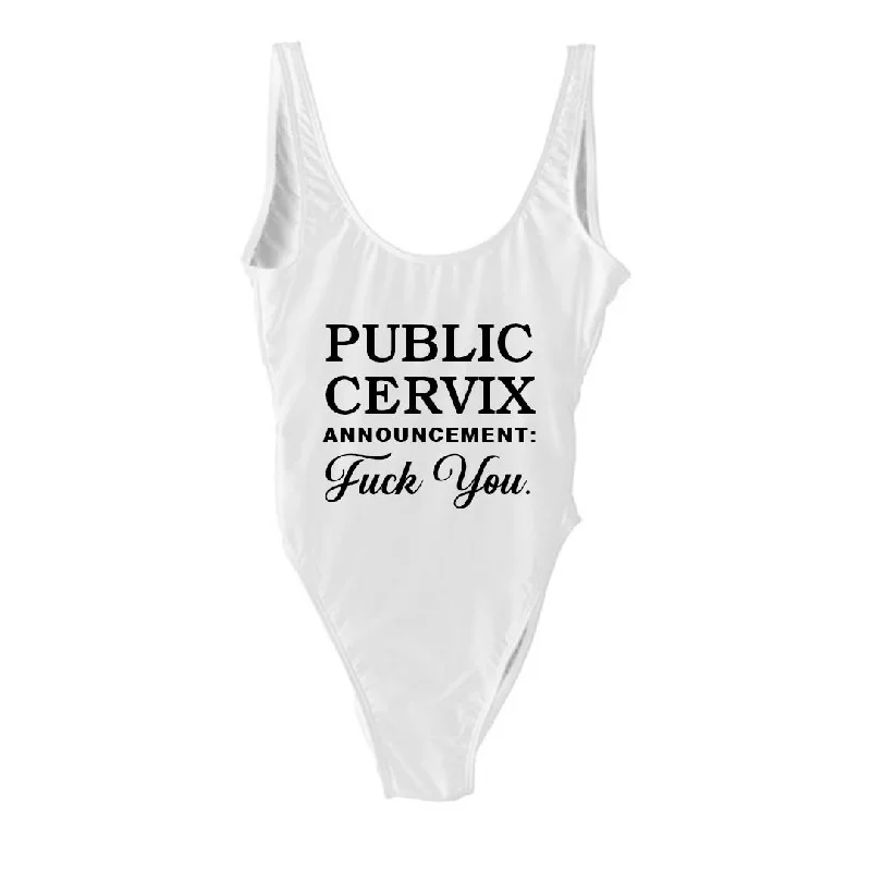 PUBLIC CERVIX ANNOUNCEMENT FUCK YOU  [SWIMSUIT] Sporty Women's Tennis