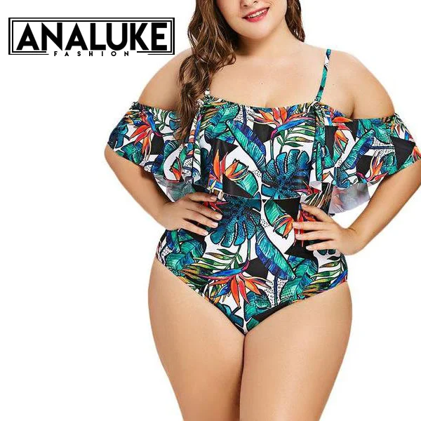 Leaf Printed Swimsuit Feminine Women's Style 