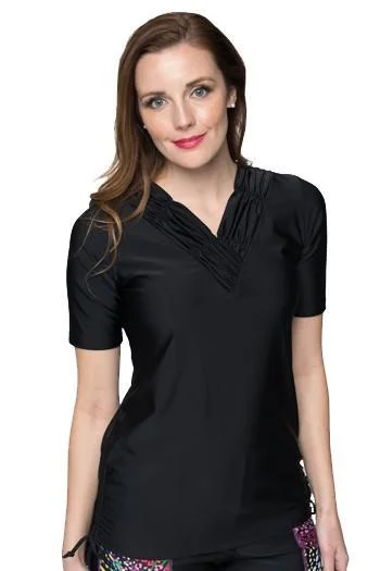 Spring Romance Short Sleeve UV Swim Top Trendy Women's 