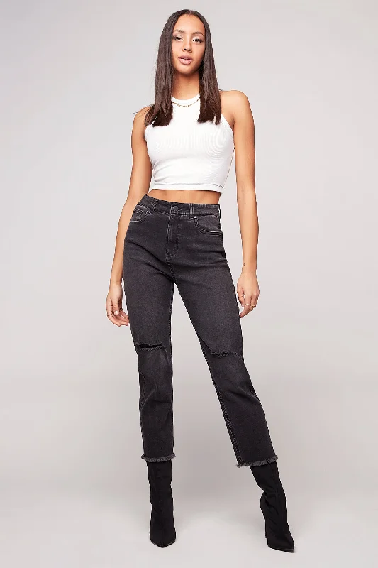 GIGI - Mom Pants - Vintage Black Adventure