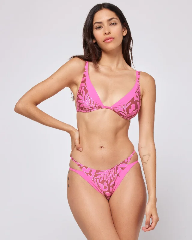 Printed Seamless Finneas Bikini Top - Tiki Tiki Bold Women's Statement