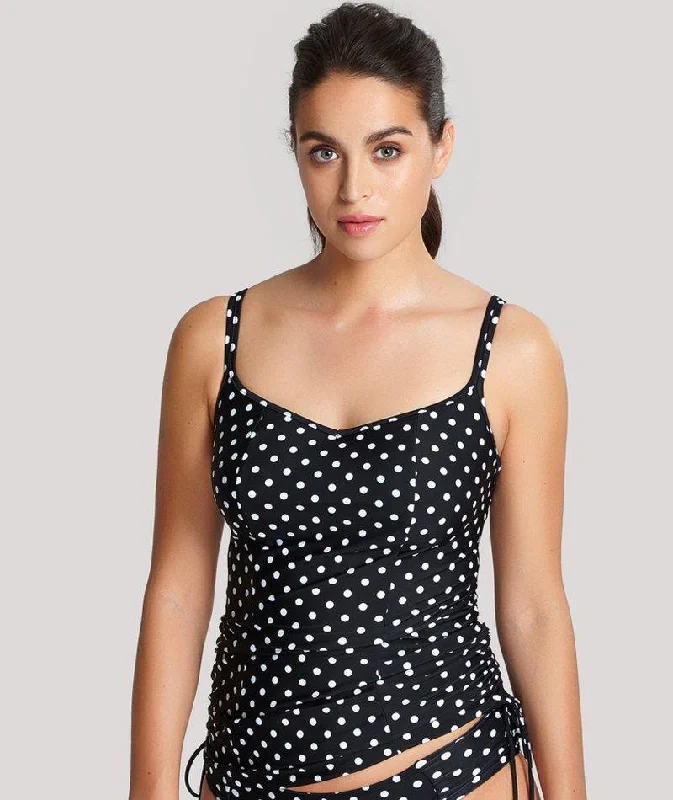 Panache Swimwear Anya Spot Balconnet Underwired Tankini Top - Black White Classic Women's Pin - striped Panache Swimwear Anya Spot Balconnet Underwired Tankini Top - Black White Classic Women's Pin - striped