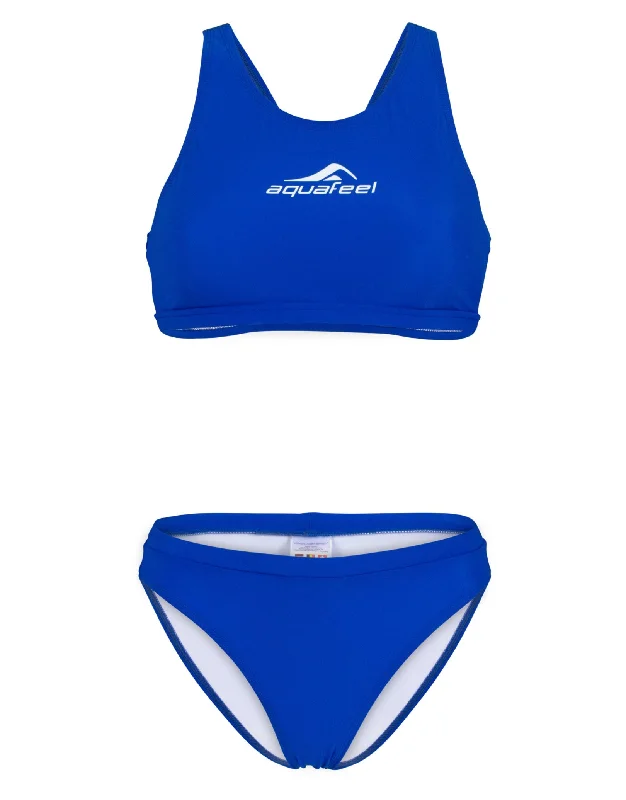 Racerback Bikini Set - Royal Blue Polished Women's Silk
