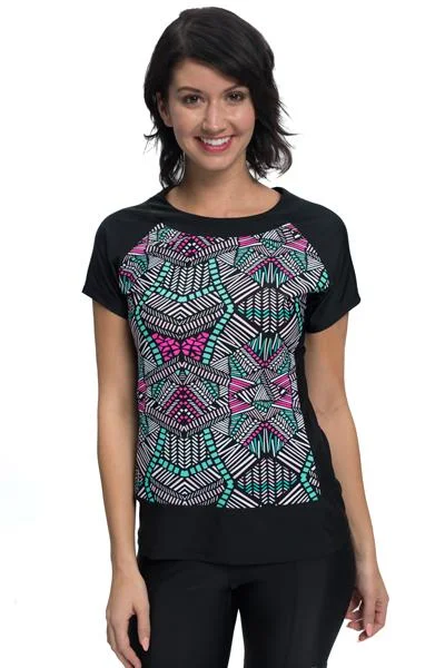 Eclipse Swim and Sport Short Sleeve Rashguard Practical Women's Multi - 