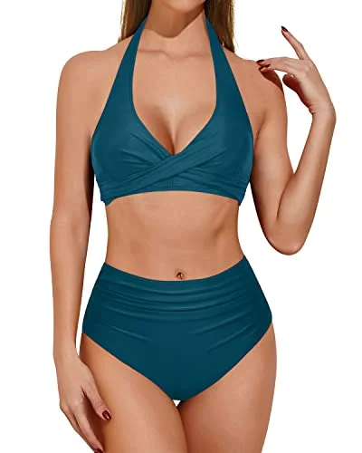 Tummy Control Bathing Suits for Women High Waisted Two Piece Bikini Sets Stylish Women's Tropical Tummy Control Bathing Suits for Women High Waisted Two Piece Bikini Sets Stylish Women's Tropical