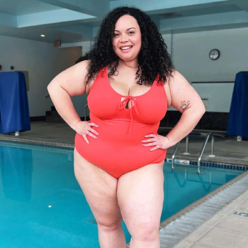 I'll Be Right Here Swimsuit - Coral Modern Women's 