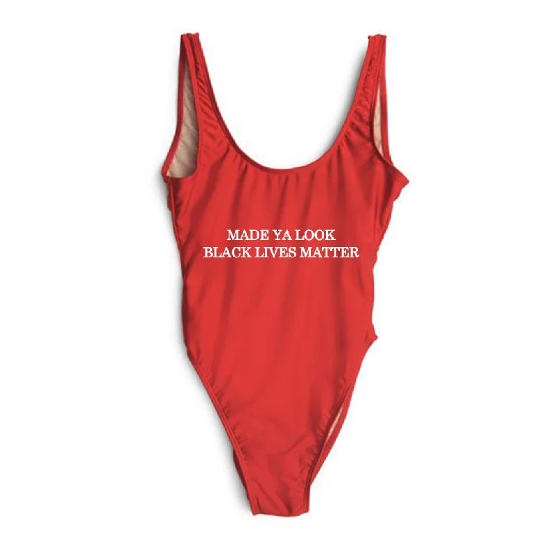 MADE YA LOOK BLACK LIVES MATTER [SWIMSUIT] Vintage Women's 1970S 