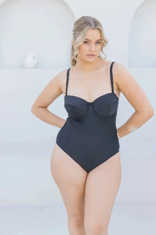 Black Balconette One Piece Dynamic Women's Moto