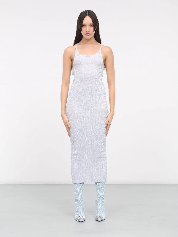 Lurex Cotton Knit Dress (J0490-3211-0610-SILVER) performance