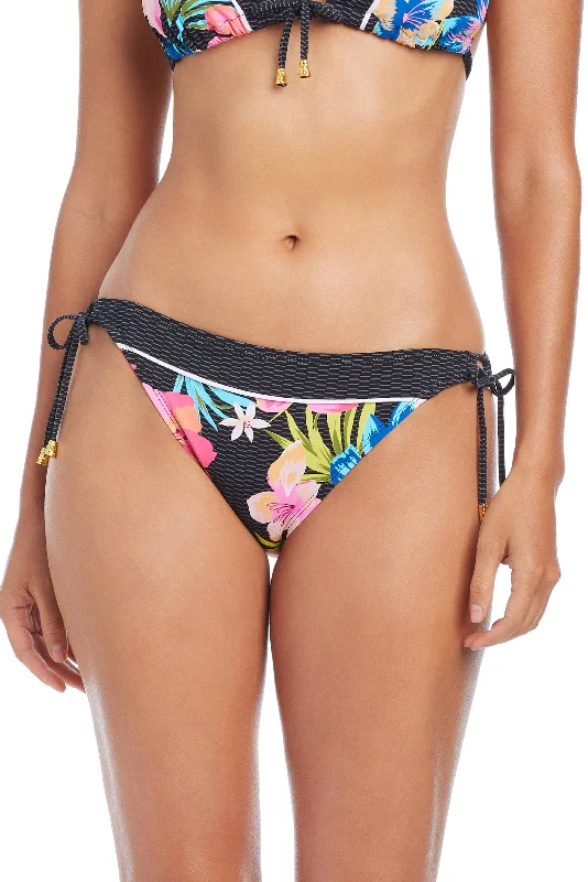 Sweet Escape Tie Side Hipster Bikini Bottom Bold Women's Animal Print