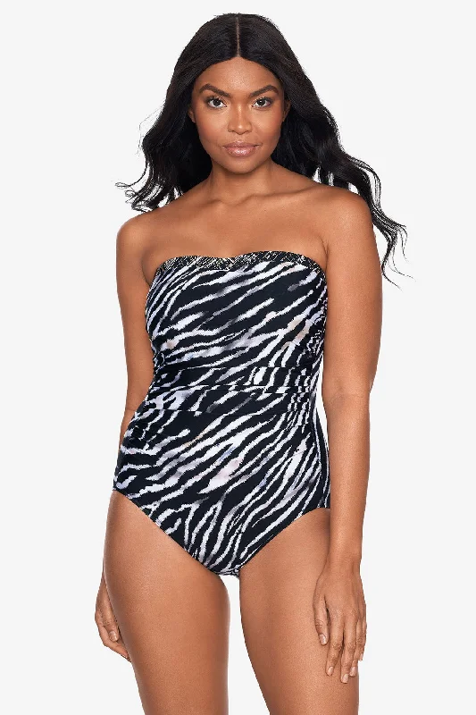 Tigre Sombra Avanti Bandeau Swimsuit Luxurious Women's High -  end