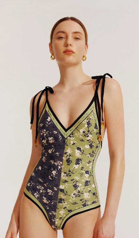 EMMA Reversible Tie-shoulder One Piece Swimsuit Hip Women's Urban