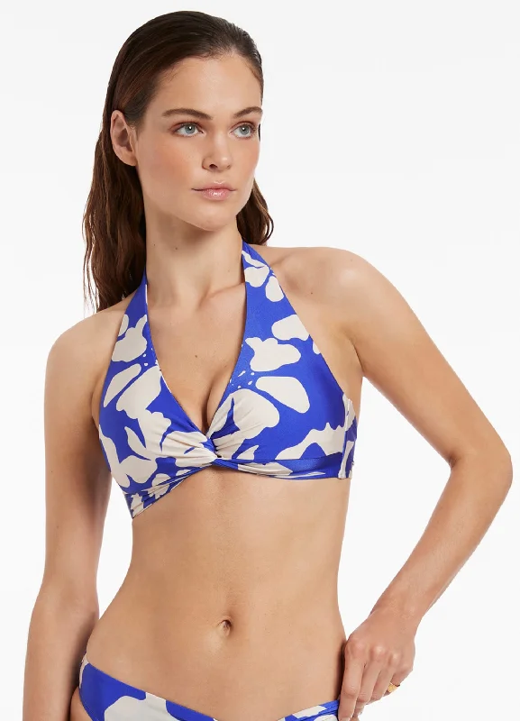 Emporio D-DD Twist Front Top - Sapphire Relaxed Women's 