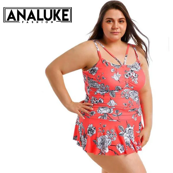 Women Floral Print  Swimwear Minimalist Women's Casual