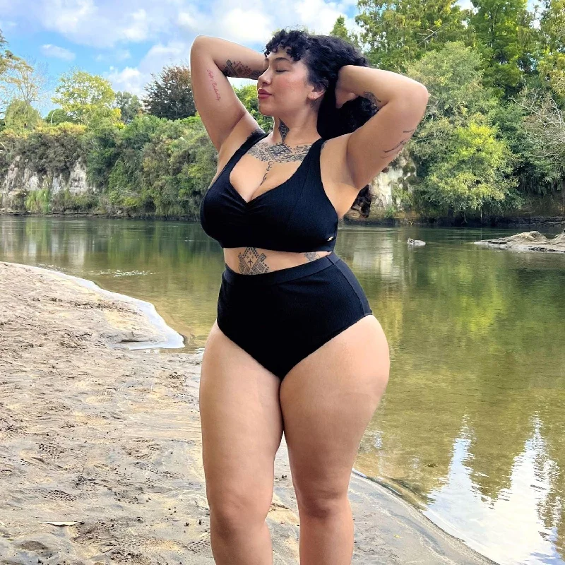 There Can Be Only One Bikini Top - Black Sharp Women's Italian