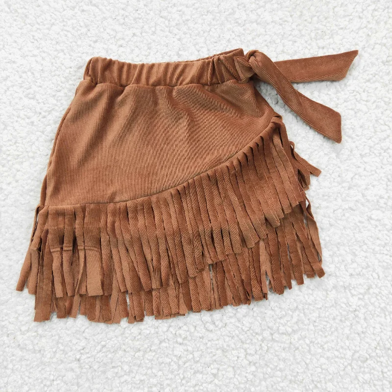 Brown Flannel Skirt Confident Women's High - fashion