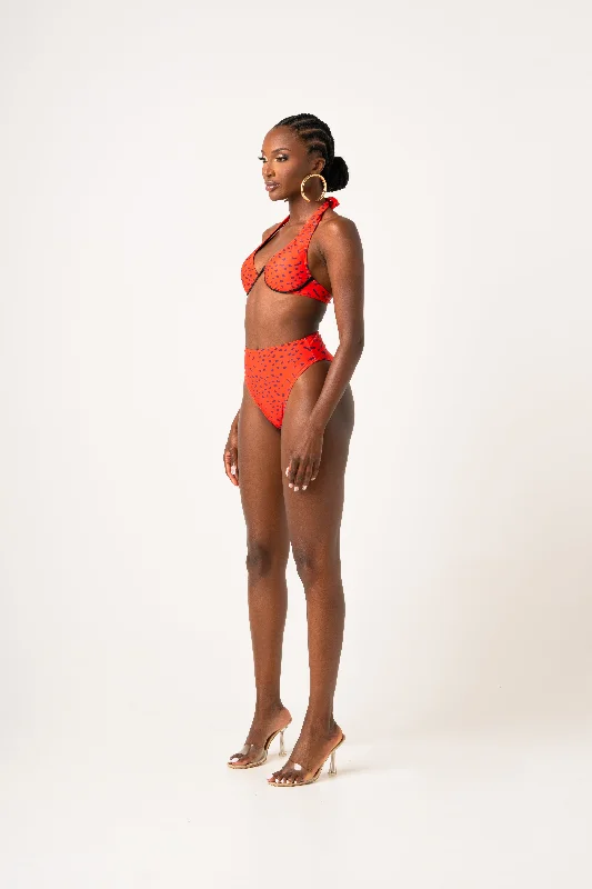 SAMIAH High Rise  Bikini Bottom Practical Women's Quick - dry